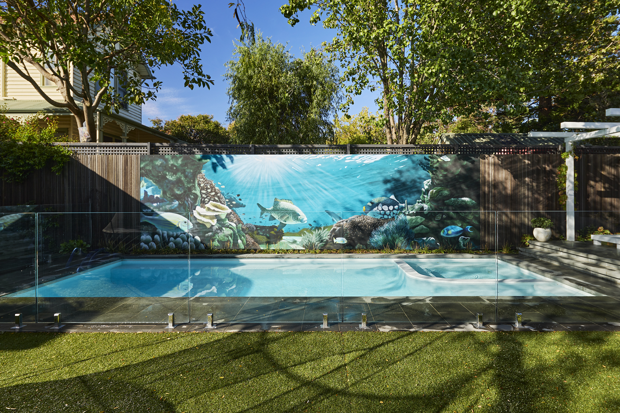 Under the Sea Poolside Mural