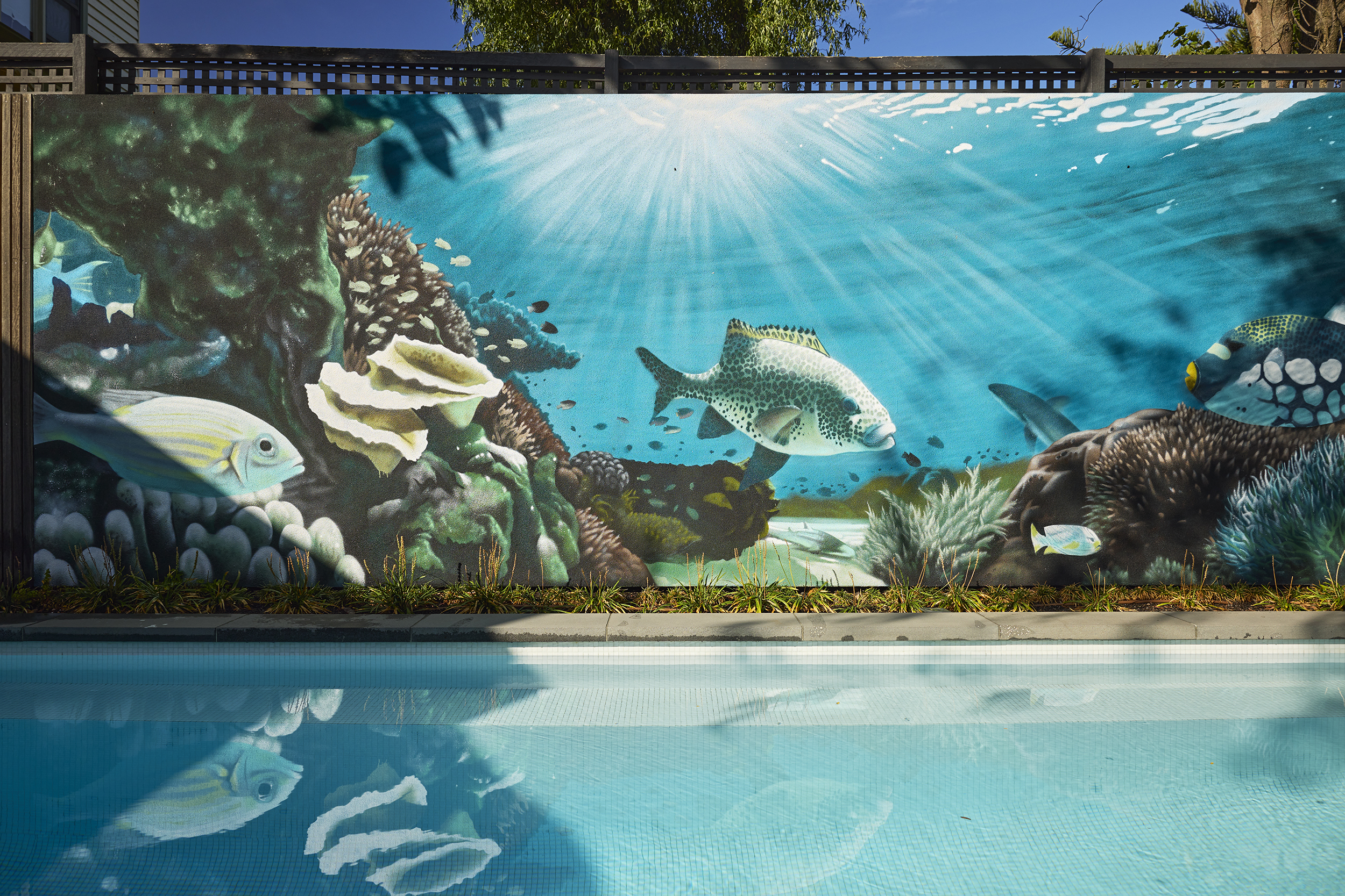 Under the Sea Poolside Mural